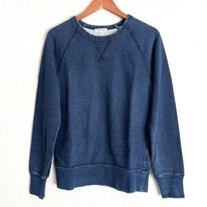 Gustin Indigo Chambray Sweatshirt Size XS Blue